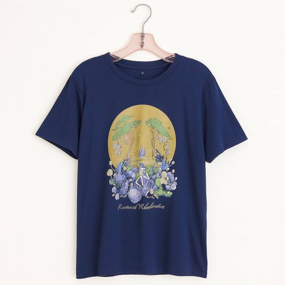 RICK & MORTY | Navy Blue Graphic Logo Tee Shirt – Men’s XL